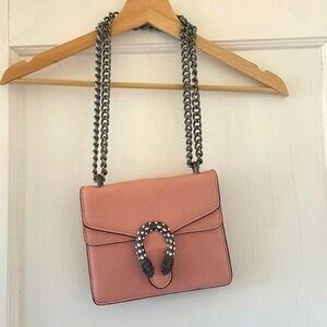 Faux GUCCI Dionysus pink leather purse